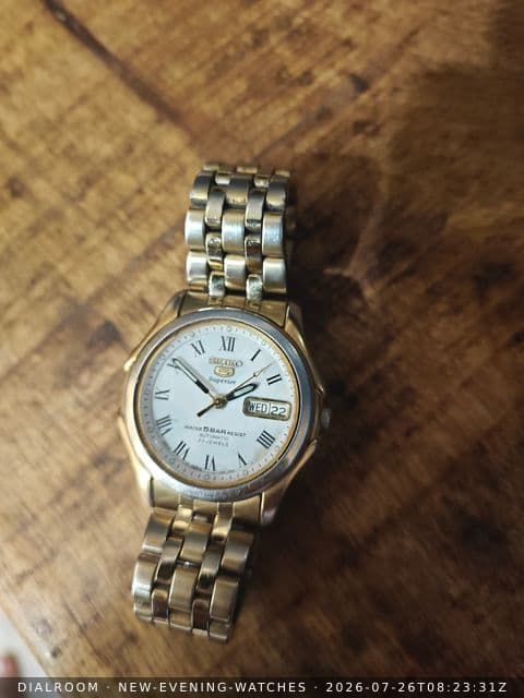 Seiko Superior White dial golden bracelet