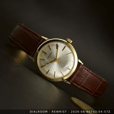 Longines Gents Dress | Silver Sunburst Dial | Gold Round Case