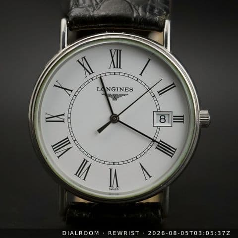 Longines Presence | White Roman Dial | Stainless Steel | Date