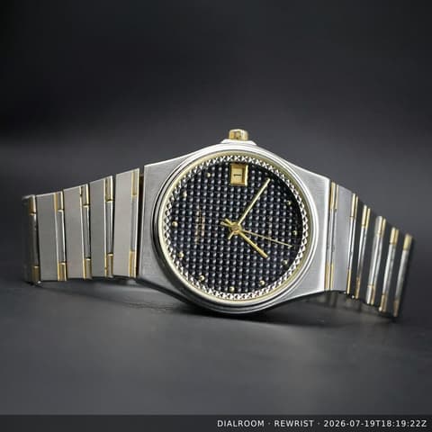 Favre-Leuba Geneve Automatic | Black Waffle Dial | Pyramid Bezel | Ref 6618-53
