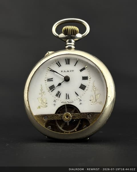 Antique Silver Swiss Lever Hebdomas style Pocket Watch | 8-Day Movement